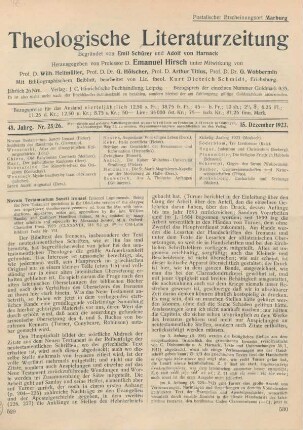 529-532 [Rezension] Sanday, William, Novum Testamentum Sancti Irenaei Episcopi Lugdunensis