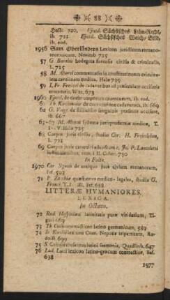 Litterae Humaniores.