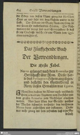 Das Fünffzehende Buch Der Verwandlugen