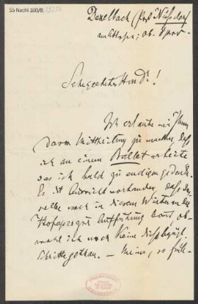 Brief an B. Schott's Söhne : 10.08.1894