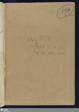 248-248a. Tieck, Ludwig