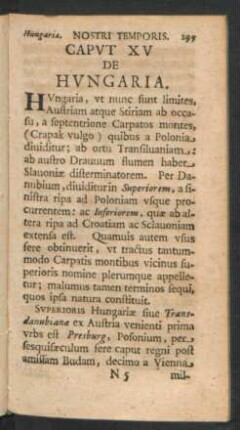 Caput XV. De Hungaria.