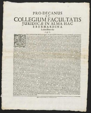 Pro-Decanus Et Collegium Facultatis Juridicae...