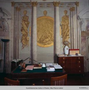 Innendekoration mit Adonis' Abschied von Venus : Scheinarchitektur und mythologischen Szenen der Geschichte Dianas