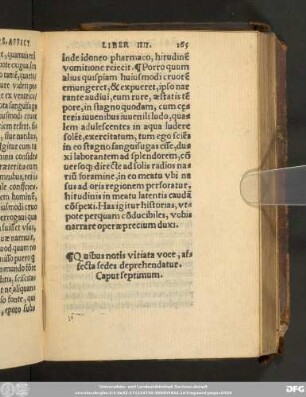 Quibus notis vitiata voce, affecta sedes deprehendatur. Caput septimum.