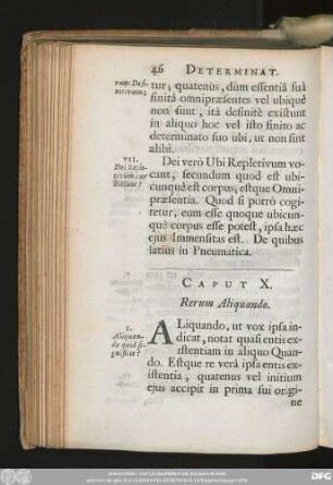 Caput X. Rerum Aliquando.