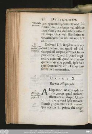 Caput X. Rerum Aliquando.