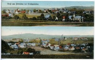 Börnichen. Blick auf Börnichen bei Grünhainichen