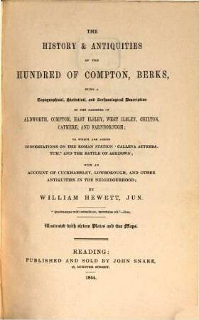 The history & antiquities of the Hundred of Compton, Berks, ...