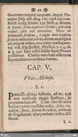 Cap. V. Vires Allelujae