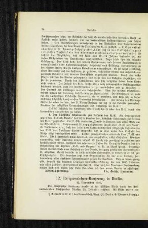 12. Religionslehrer-Konferenz in Berlin : 12. November 1910