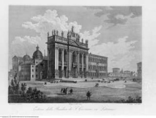 Raccolta delle principali vedute di Roma disegnate al vero ed incise da Domenico Amici Romano, Tafel (3): Esterno della Basilica di S. Giovanni in Laterano