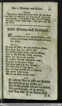Erster Sontag nach Trinitatis