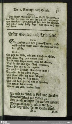 Erster Sontag nach Trinitatis