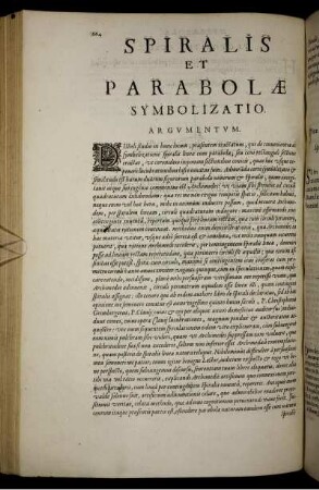 Spiralis et parabolae symbolizatio.