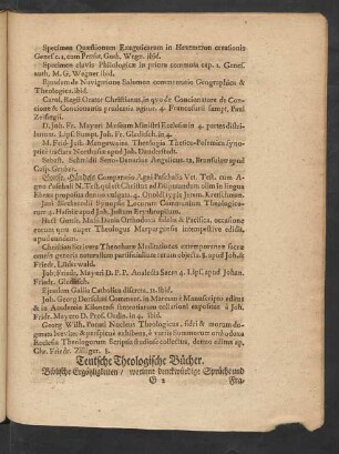Teutsche Theologische Bücher.