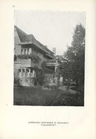 Landhaus Springer in Wannsee. Teilansicht