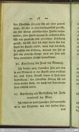 16. Kapellirung des Zinns mit Wismuth