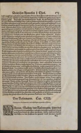 Von Rosenmarin. Cap. CXII.
