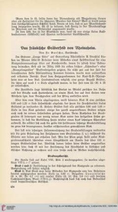 3: Das fränkische Gräberfeld von Rheinsheim