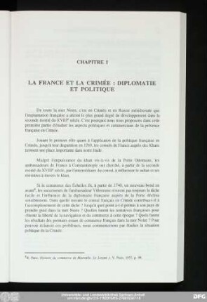 Chapitre I La France Et La Crimée: Diplomatie Et Politique