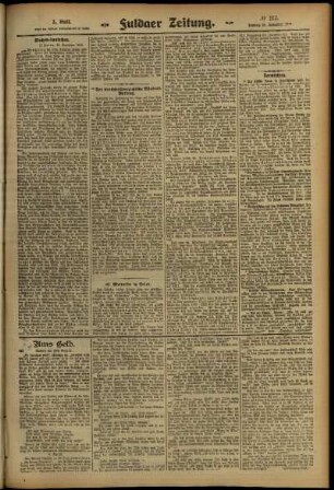 Dritte Ausgabe vom Samstag, den 30. November 1912.