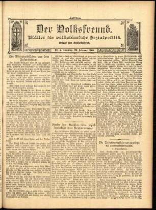 Ausgabe vom Sonntag, den 23. Februar 1908.