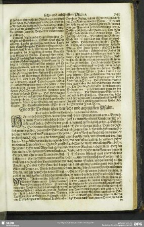 Auslegung des sechs und achtzigsten Psalms