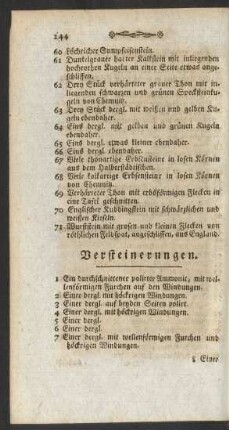 Versteinerungen.