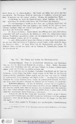 Cap VII Das Bohren und Lochen des Brückenmaterials