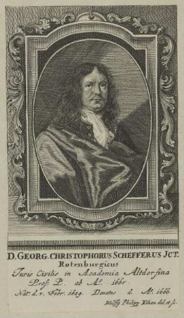 Bildnis Georgius Christophorus Schefferus