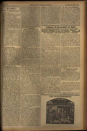 Zweite Ausgabe vom Samstag, den 25. Mai 1929.