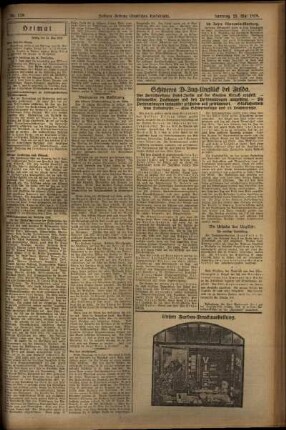 Zweite Ausgabe vom Samstag, den 25. Mai 1929.