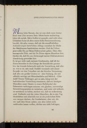 Zweiundzwanzigster Brief