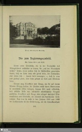 Bis zum Regierungsantritt