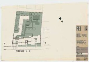 Wohnhäuser Feldstraße 44/45, Berlin-Spandau: Lageplan 1:200