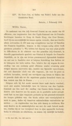 XIV. De Gouv.-Gen. en Raden van Nederl. Indie aan den Aziatischen Raad ... 1 Februarij 1804