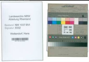 Entnazifizierung Hans Wettendorf , geb. 21.01.1906 (Automeister)