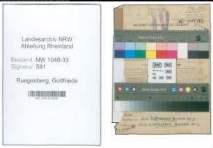 Entnazifizierung Gottfrieda Ruegenberg , geb. 25.09.1903 (Lehrerin)