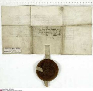 Uriel [von Gemmingen], Erzbischof von Mainz, bekundet, dass sein verstorbener Vorgänger, Berthold [von Henneberg], mit Wilhelm [II.] dem Mittleren...