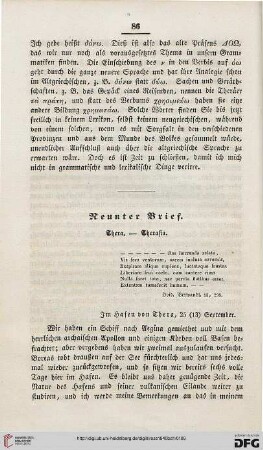 Neunter Brief: Thera - Therasia