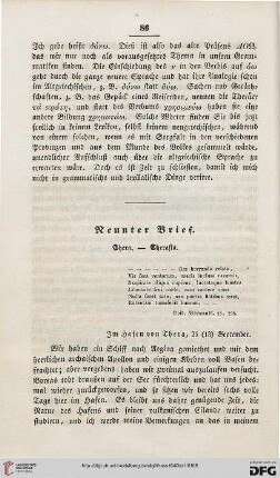 Neunter Brief: Thera - Therasia