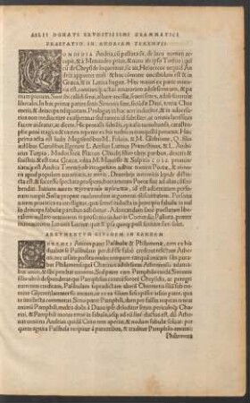 Praefatio In Andriam Terentii