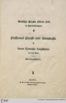 Passional Christi und Antichristi
