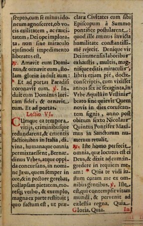 Die 20. Maii. In Festo S. Bernardini Senensis Confessoris. Semiduplex