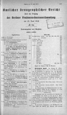 No. 14, 13. Juni 1918