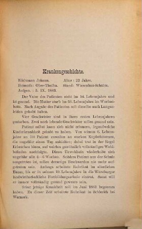 Ein Fall von Diabetes mellitus mit Pancreas-Erkrankung : aus der Klinik des Herrn Professors Gerhardt