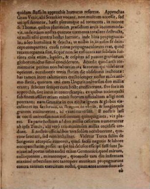Relatio Ex Epistola, Strigonio a manu fide digna conscripta 13. Augusti, 1685. : Qua praecipua, quae in obsidione contigerunt, recensentur