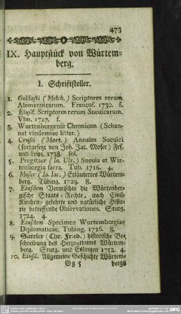 IX. Hauptstück von Würtemberg