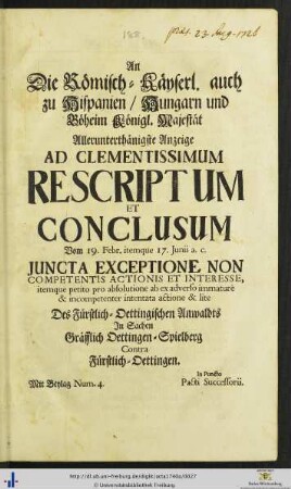 Rescriptum Et Conclusum